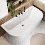 Freestanding Back to Wall Double Ended Bath 1650 x 780mm - Manilla