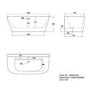 Freestanding Back to Wall Double Ended Bath 1650 x 780mm - Manilla