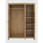 Solid Oak 3 Door Triple Wardrobe - Marlborough - Julian Bowen