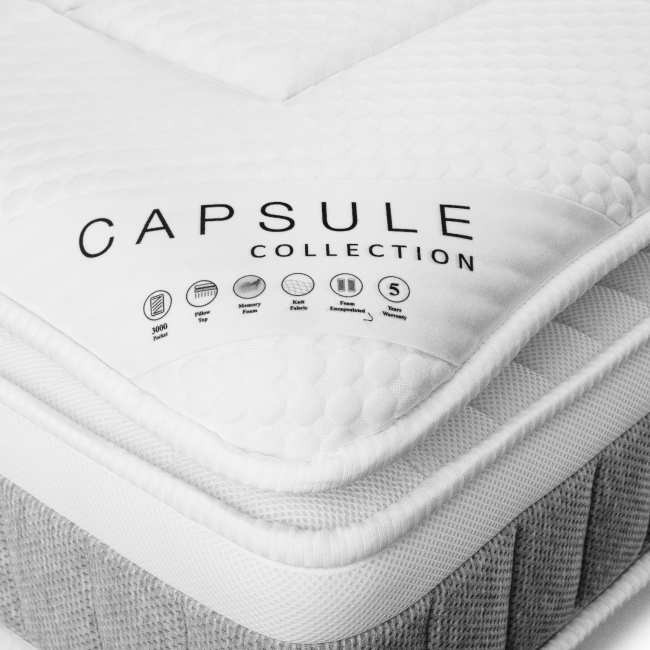 Double 3000 Pocket Sprung Cooling Pillow Top Mattress - Capsule - Julian Bowen