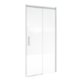 Chrome 8mm Fluted Glass Sliding Shower Door 1000mm Left Hand - Matira