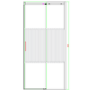 Chrome 8mm Fluted Glass Sliding Shower Door 1000mm Left Hand - Matira