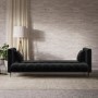 Black Velvet Click Clack Sofa Bed - Seats 3 - Mabel