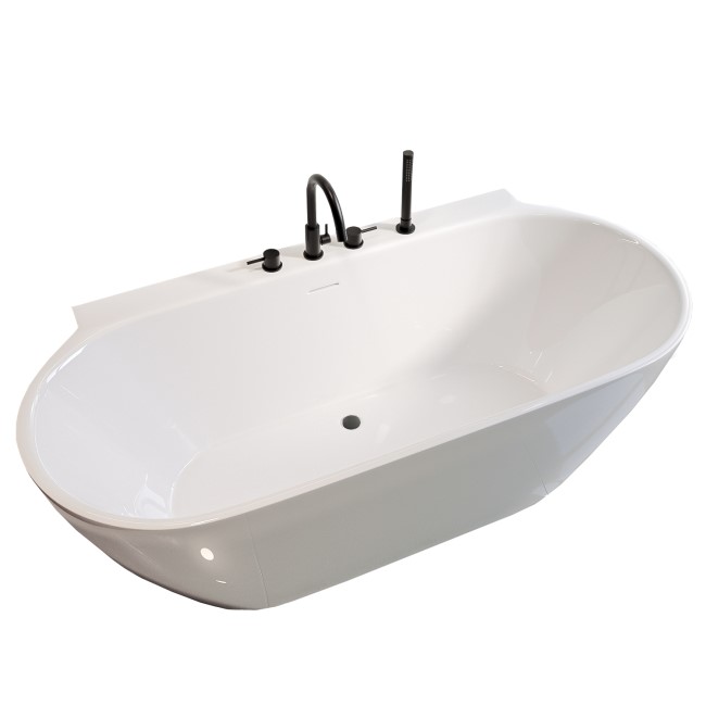 Matt Black Bath Waste Cover Upgrade