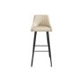 ALMOST PERFECT - Cream Faux Leather Bar Stool with Back - 77cm - Macie