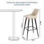 ALMOST PERFECT - Cream Faux Leather Bar Stool with Back - 77cm - Macie