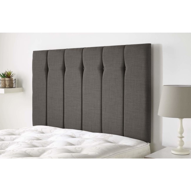 Double Dark Grey Linen Fabric Headboard - Amble