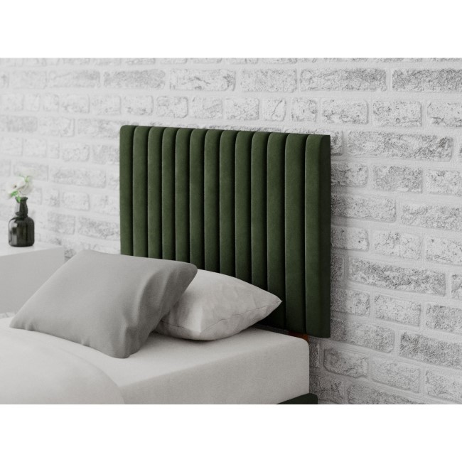 Striped Green Velvet Single Headboard - Aspire