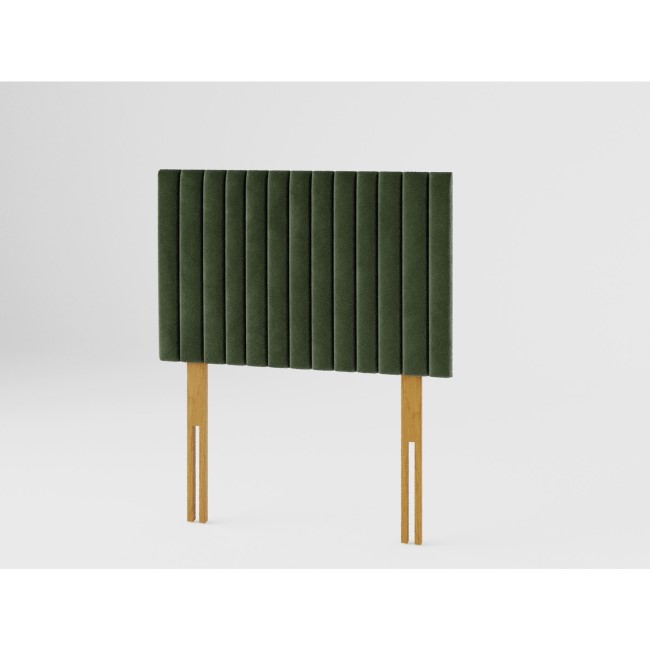 Striped Green Velvet Single Headboard - Aspire