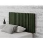 Striped Green Velvet Small Double Headboard - Aspire