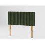 Striped Green Velvet Small Double Headboard - Aspire