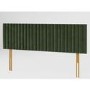 Striped Green Velvet Super King Size Headboard - Aspire