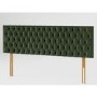 Buttoned Green Velvet Super King Size Headboard - Aspire