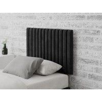 Striped Ebony Velvet Single Headboard - Aspire