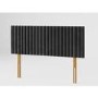 Striped Ebony Velvet King Size Headboard - Aspire