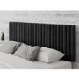 Striped Ebony Velvet Super King Size Headboard - Aspire