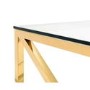 Rectangular Gold Glass Top Coffee Table - Miami