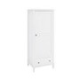 Slim White Single 1 Door Wardrobe with Drawer - Marlowe