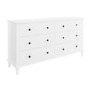 Wide Wooden Chest of 6 Drawers - Marlowe