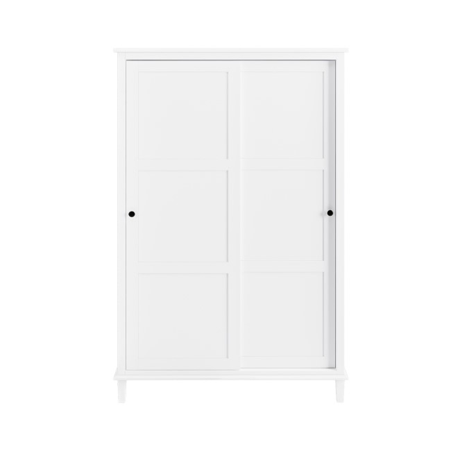 Sliding Double Wardrobe in White - Marlowe