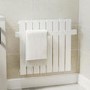 White Horizontal Single Panel Radiator with Heated Towel Bar 600 x 604mm - Mojave