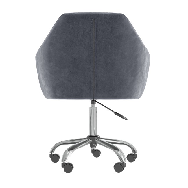 Grey Velvet Chesterfield Office Chair - Marley