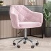 Pink Velvet Chesterfield Swivel Office Chair - Marley