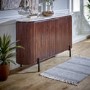 Mango Wood Sideboard With Marble Top & Metal Legs - Opal