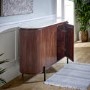 Mango Wood Sideboard With Marble Top & Metal Legs - Opal