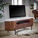 Mango Wood Tv Cabinet With Marble Top & Metal Legs - Opal