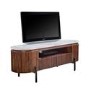 Mango Wood Tv Cabinet With Marble Top & Metal Legs - Opal