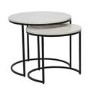 Large Round White Marble Nest of Coffee Tables - Martina