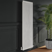 White Vertical 2 Column Traditional Radiator 1600 x 470mm - Nambi