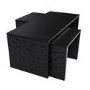 Rectangular Black Solid Mango Wood Nest of 3 Coffee Tables - Neesha