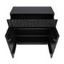 Small Black Textured Solid Mango Wood Sideboard - Neesha