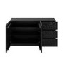 ALMOST PERFECT - Large Black Textured Solid Mango Wood Sideboard - Neesha