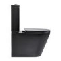 Matt Black Close Coupled Rimless Closed Back Toilet with Soft Close Seat - Newport