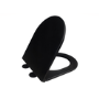 Matt Black Round Soft Close Toilet Seat - Newport