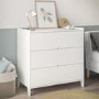 Kids White Scandi Chest of 3 Drawers - Niko