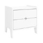 Kids White 2-Drawer Scandi Bedside Table - Niko