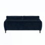 Navy Blue Velvet Reversible 3-Seater Corner Sofa - Nolen