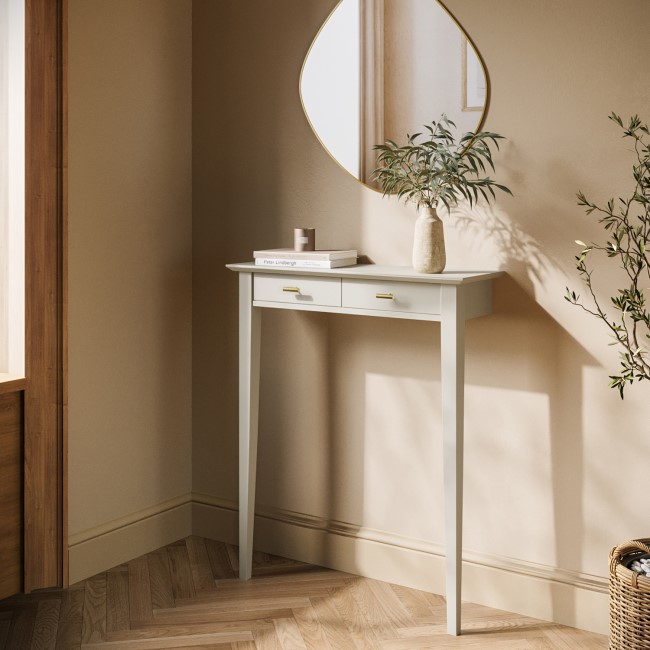 Extra Small & Narrow Taupe Console Table - 75cm - Noa