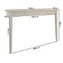 Large & Narrow Taupe Console Table - 150cm - Noa