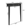 Extra Small & Narrow Black Console Table - 75cm - Noa