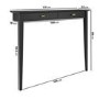 Small & Narrow Black Console Table - 115cm - Noa