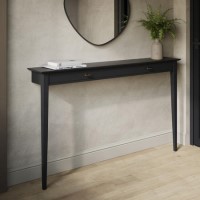 Large & Narrow Black Console Table – 150cm - Noa