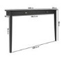 Large & Narrow Black Console Table – 150cm - Noa