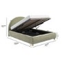 Sage Green Velvet King Size Ottoman Bed with Curved Headboard - Nora