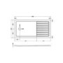 1600x800mm White Stone Resin Rectangular Walk In Shower Tray with Drying Area - Purity