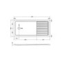 1700x800mm White Stone Resin Rectangular Walk In Shower Tray with Drying Area - Purity